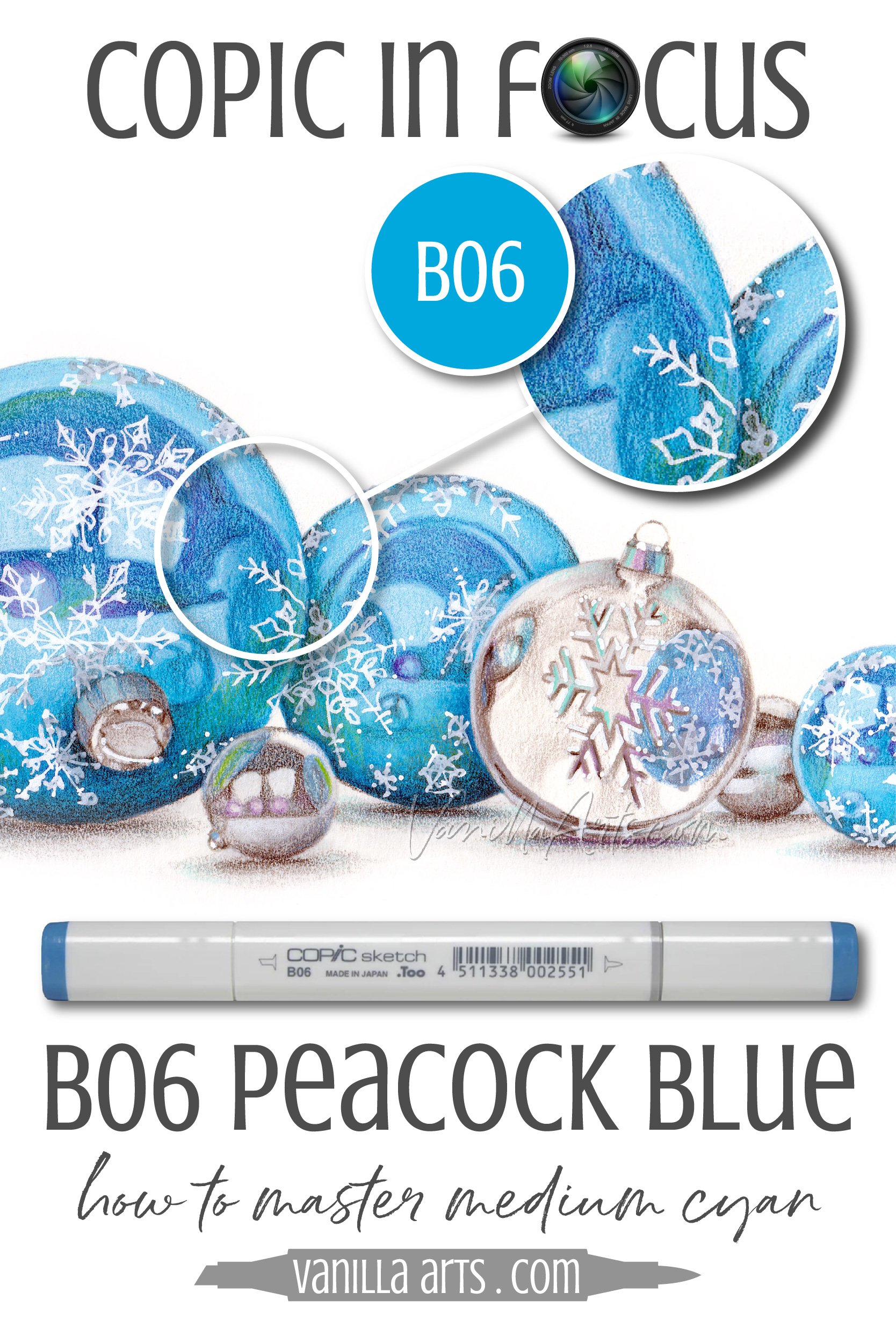 Colors in Focus: B06 “Peacock Blue” Copic Marker (Everything you need to  know and more) — Vanilla Arts Co.