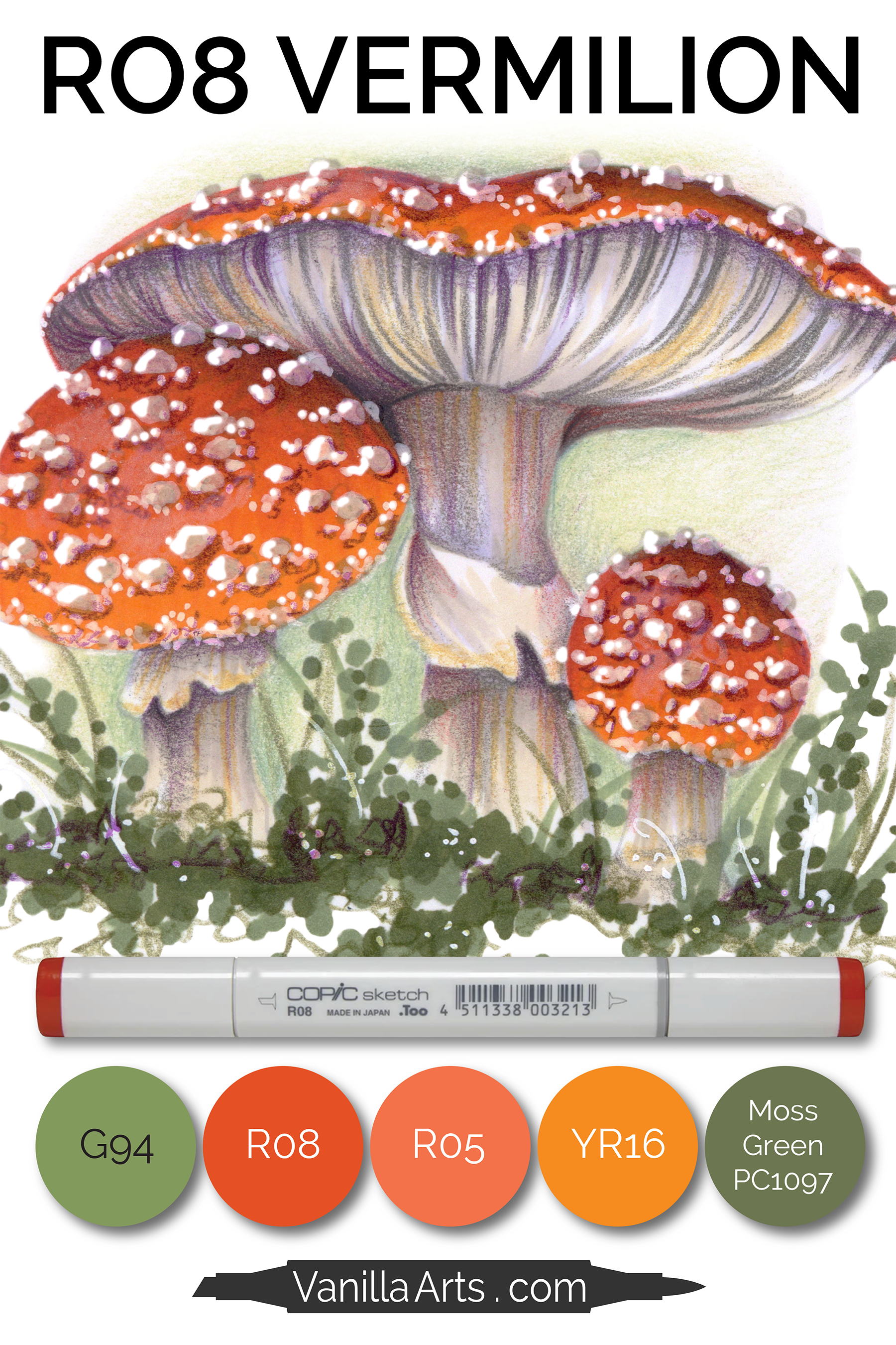 Copic R08 Copic Marker R08: Video Resources for “Red Marker, Green Shade ...