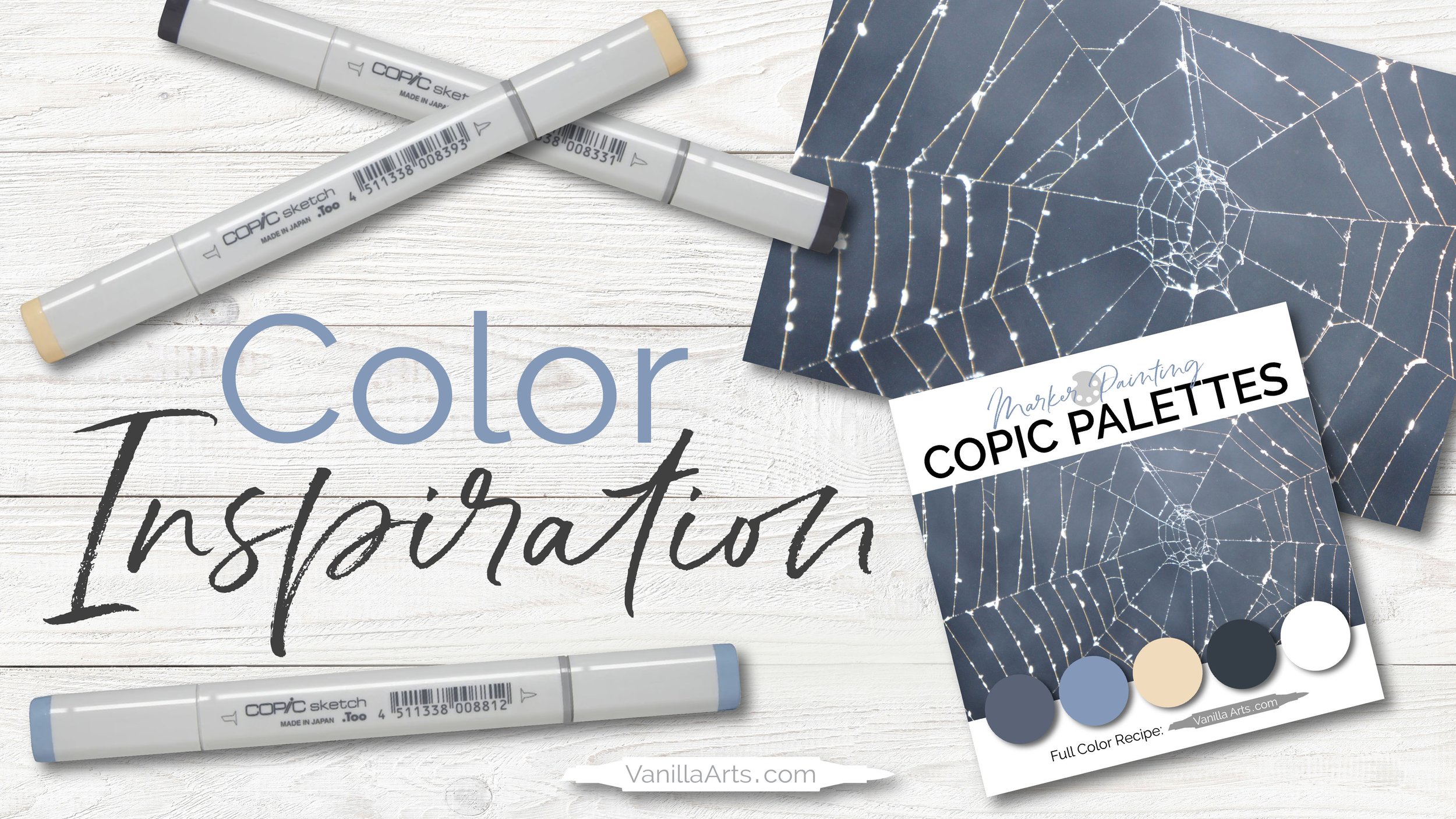 Color Palette: Copic Marker + Colored Pencil Combination (Gray