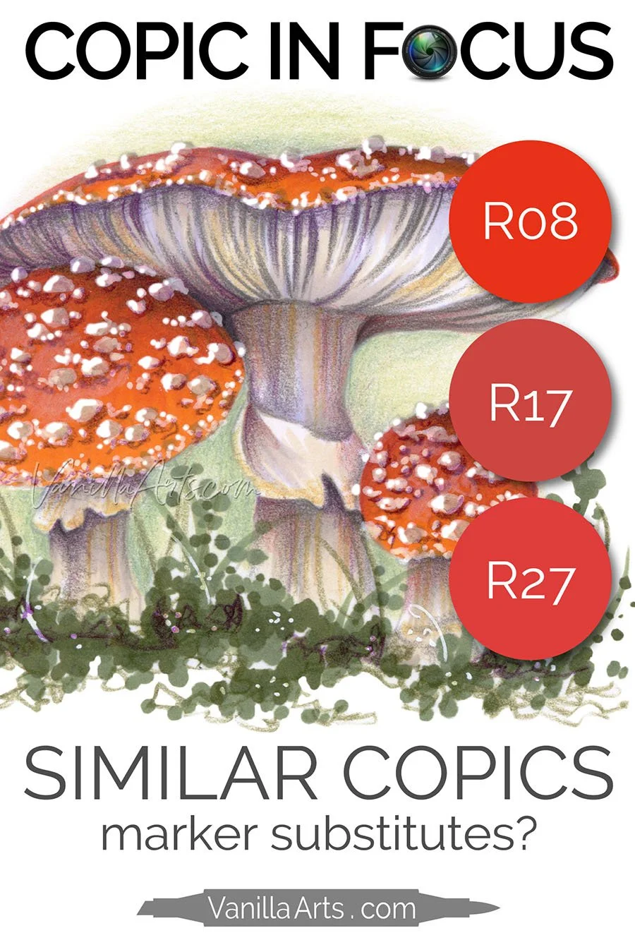 Copic R08 Copic Marker R08 “Vermilion” (Coloring Tips for Warm Red) — Vanilla ...