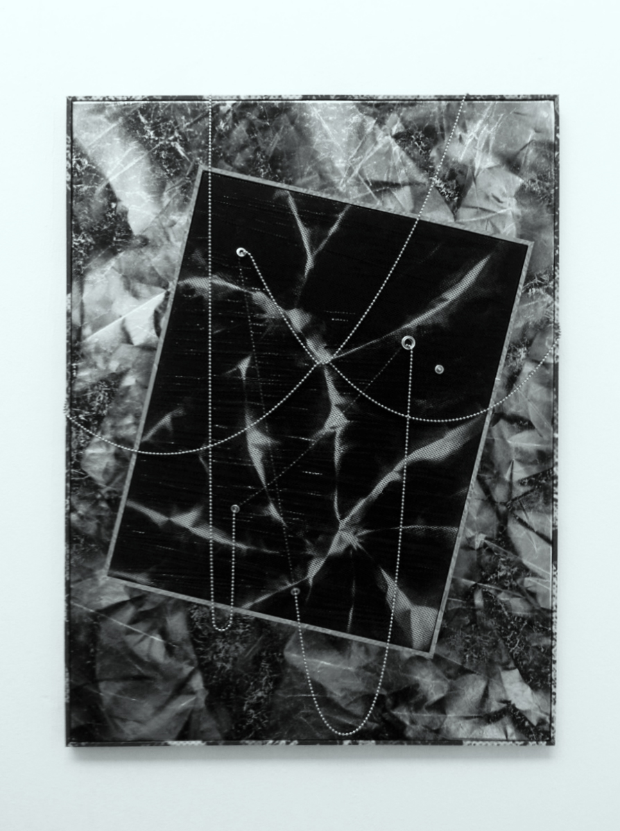 Roman Liska, Untitled (black mesh silver stonewash crease), 2013.jpg