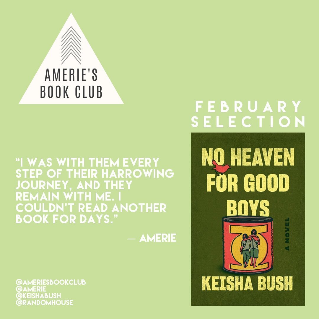 Dive into the new #AmeriesBookClub selection, #NoHeavenForGoodBoys by @keishabush , and prepare to fall in love with two little boys and their families. You will be invested. You will be transported. 🙌🏾✨

@amerie @ameriesbookclub @randomhouse @peng