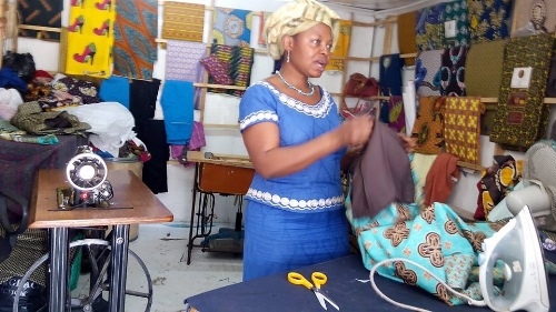 Noella teaches women versatile, employable skills like sewing, cooking, and how to create a resume.