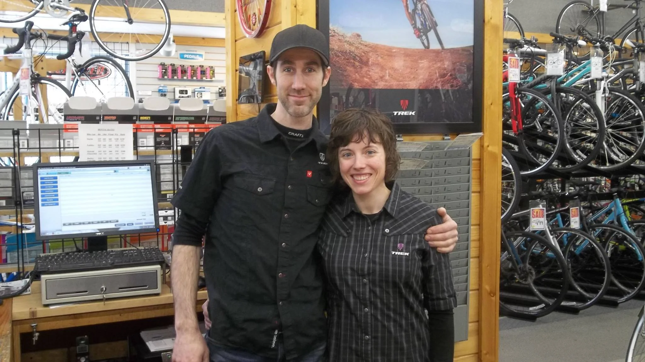 Travis and Josie rockin' it at Decorah Bicycles !!
