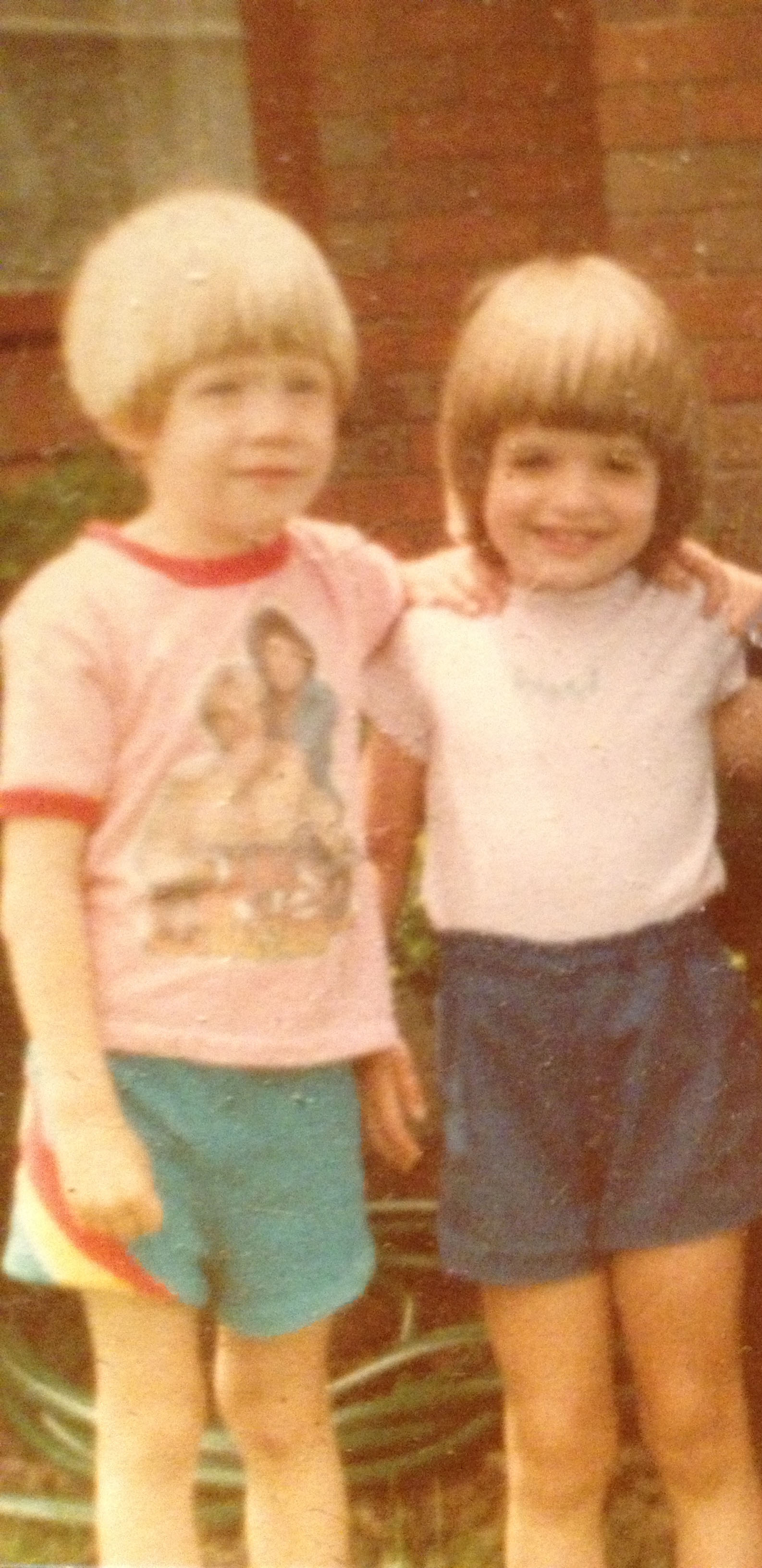 Yes a bad photo but look how cute we were!!!!!! Casey & Angela Paolini 1980's
