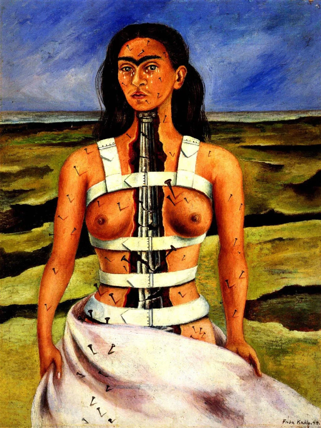 "La Columna Rota" (Broken Column) Frida Kahlo 1944