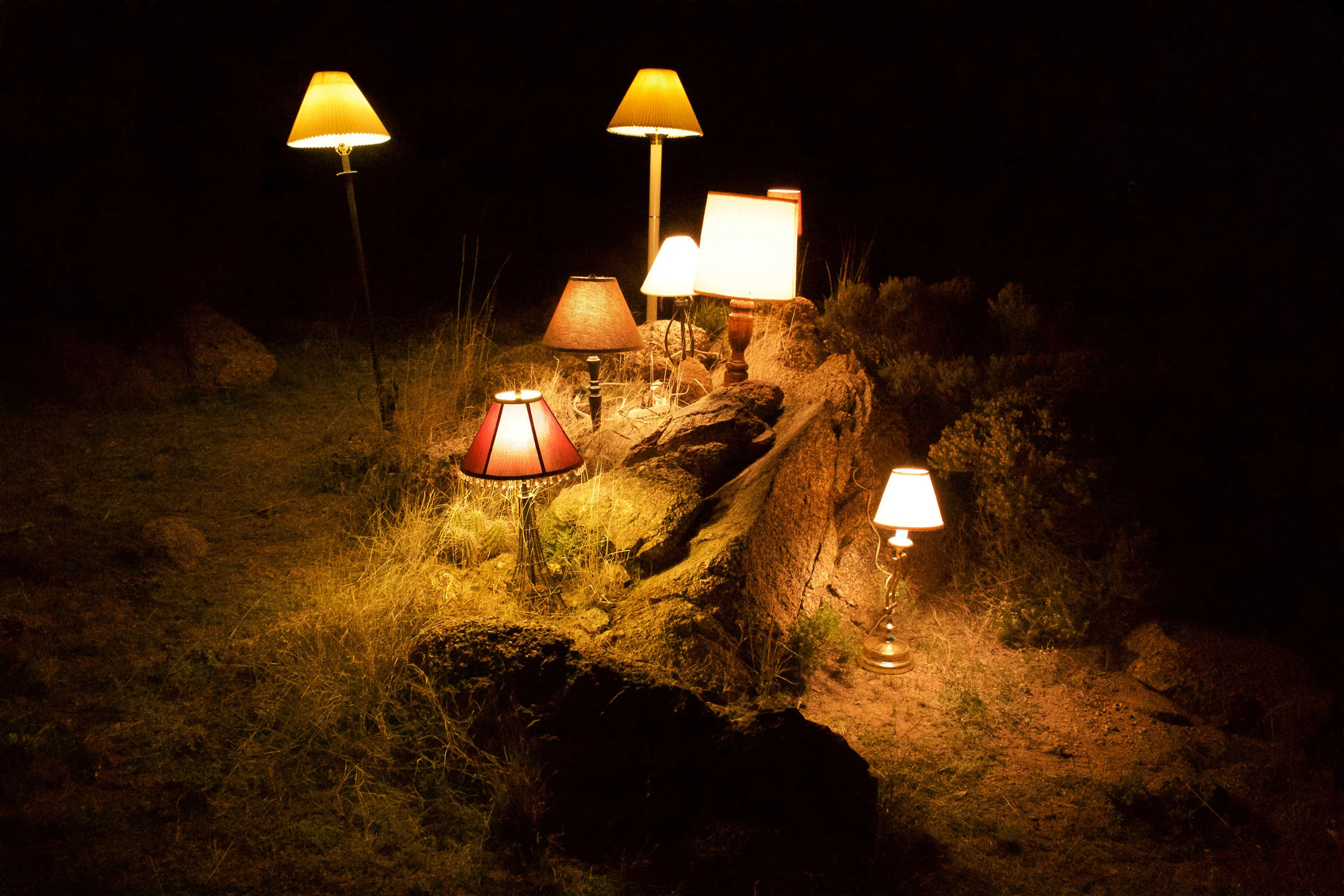 Lamps on the side of the course just ready for some bike action!!!