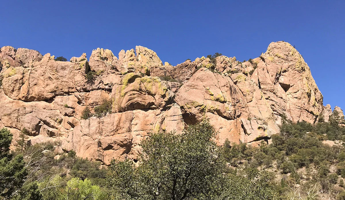 View of Coronado National Forest from my rock.