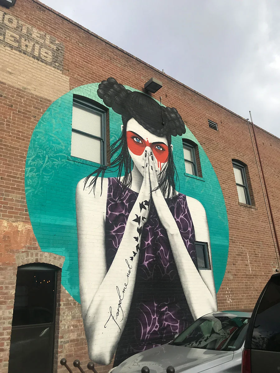 Graffiti Art outside the restaurant in downtown Tucson