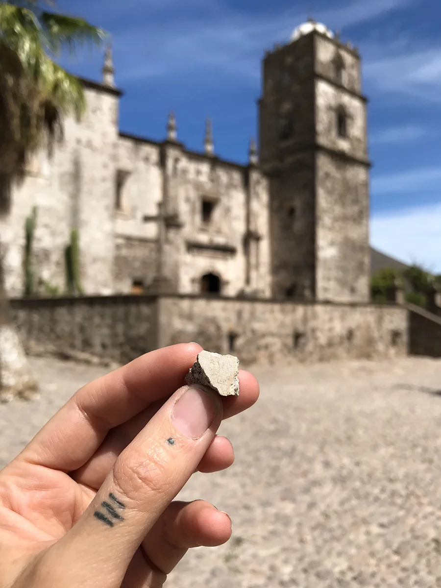 I just happened to find a heart shaped rock outside the Mission in San Javier, coincidence or not?