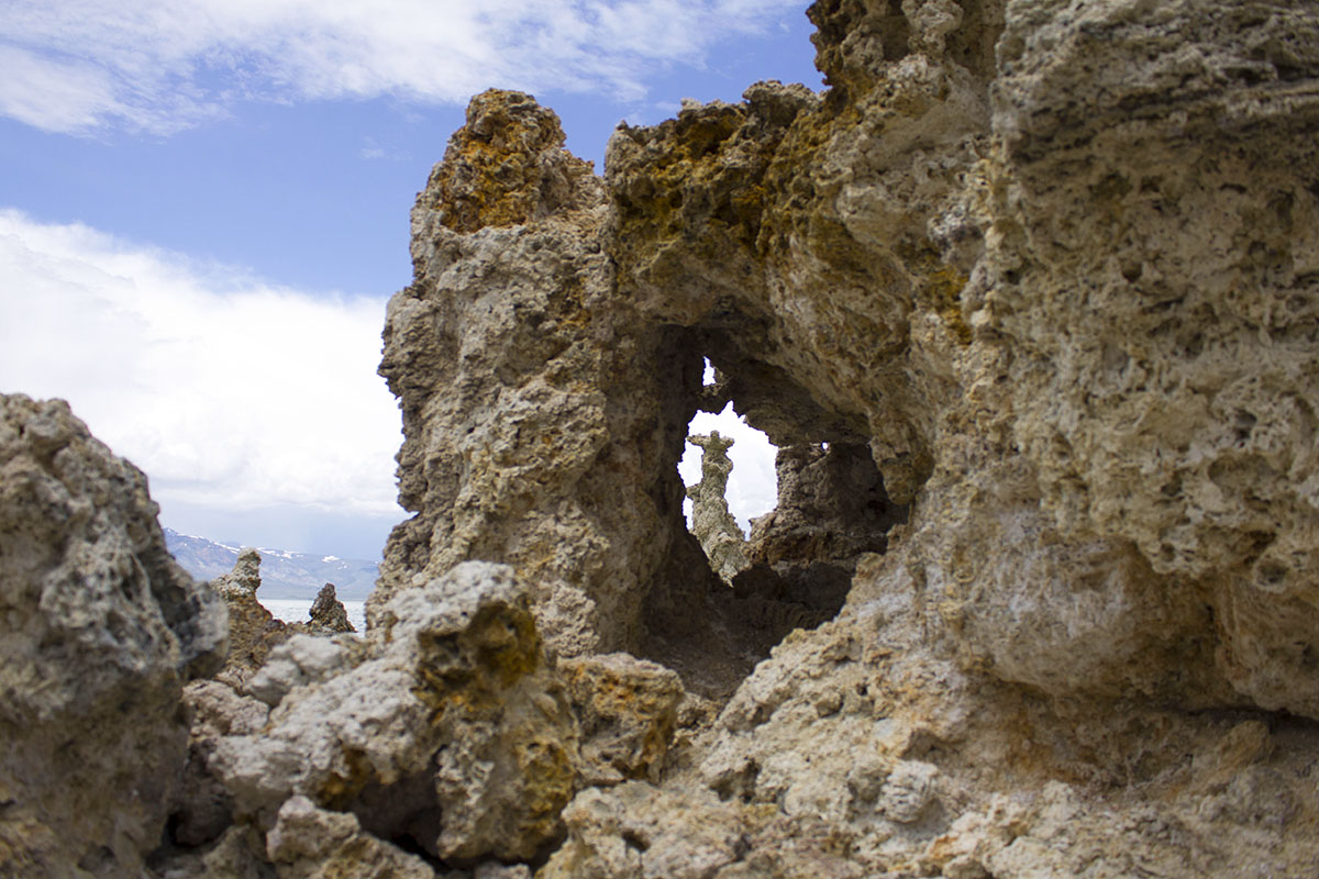 Angel looking through another Tufa.