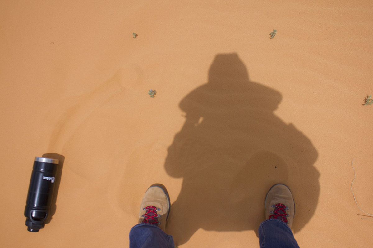 Another nomad shadow selfie in the coral pink sand dunes.