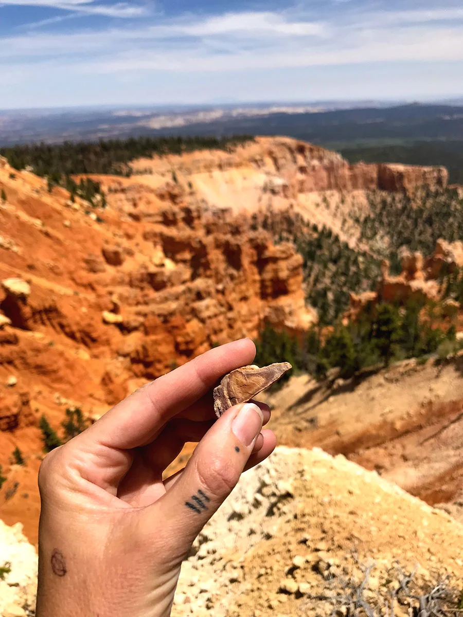I found a heart shaped rock hiking in Bryce Canyon.