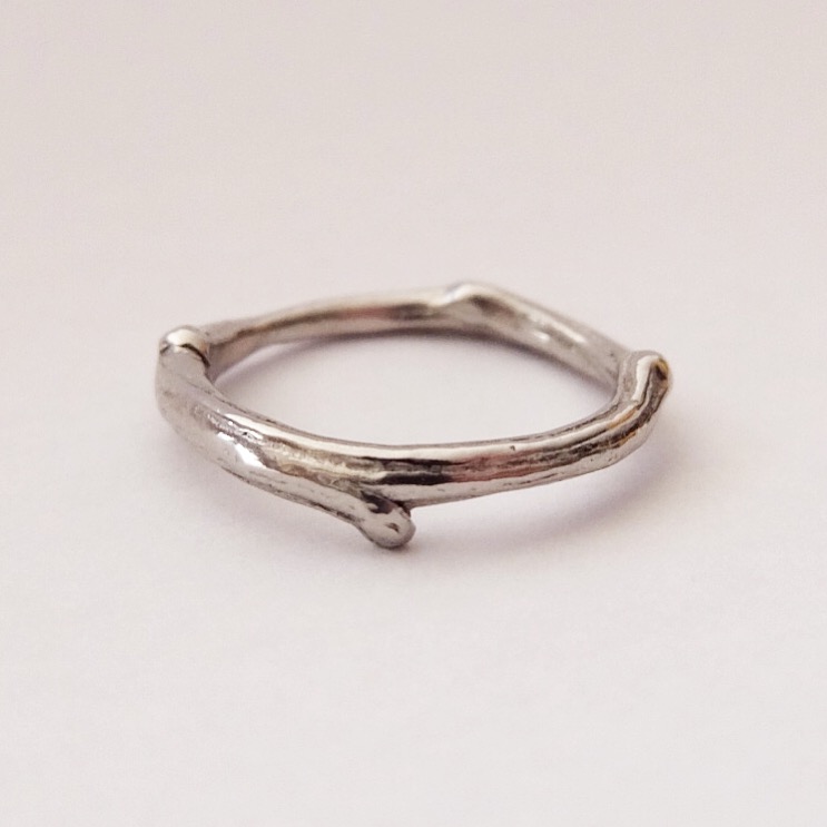 Platinum Twig Ring 