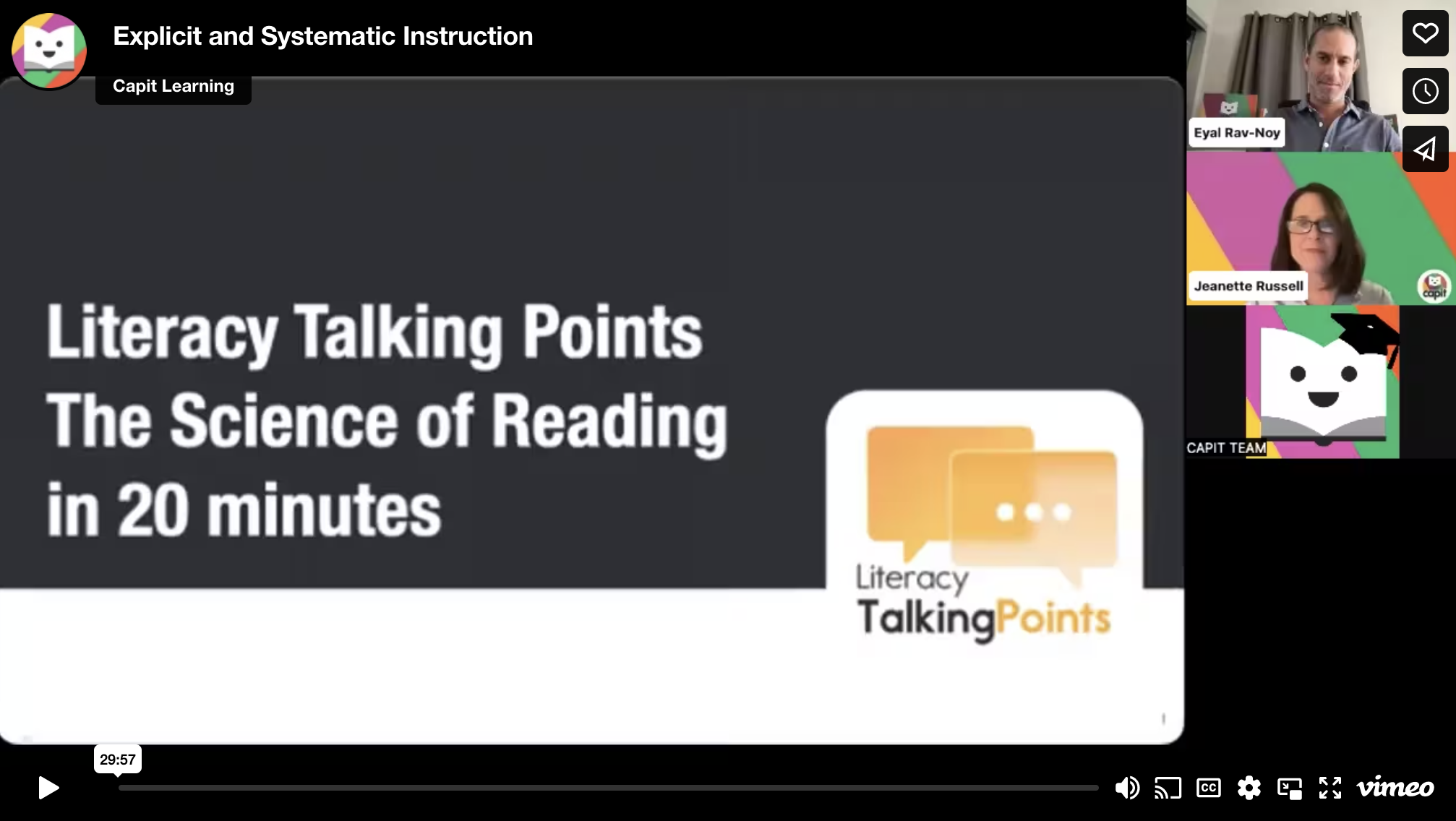 Literacy talking points capit learning