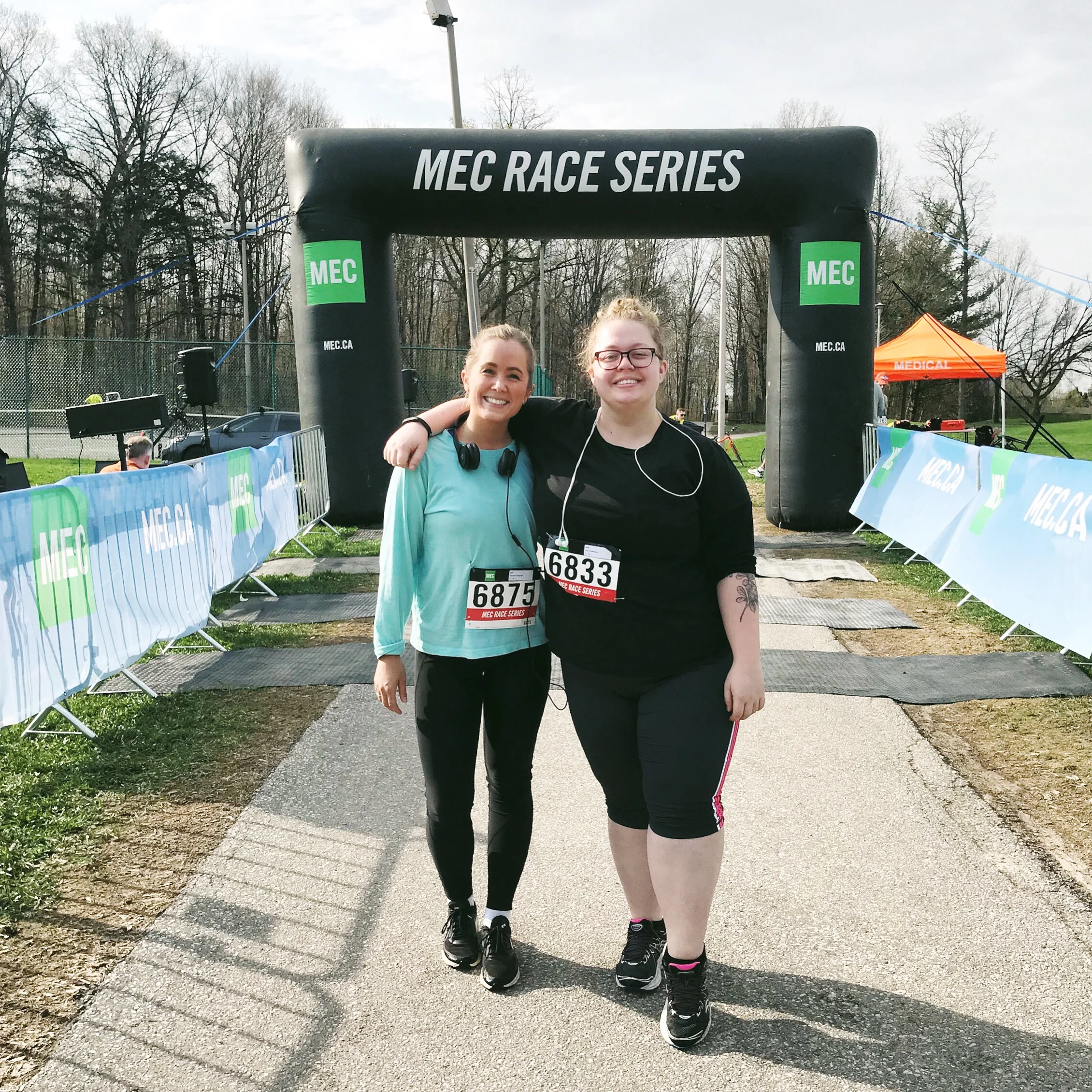May's finish line with my bud and partner in all things fitness, Charlotte