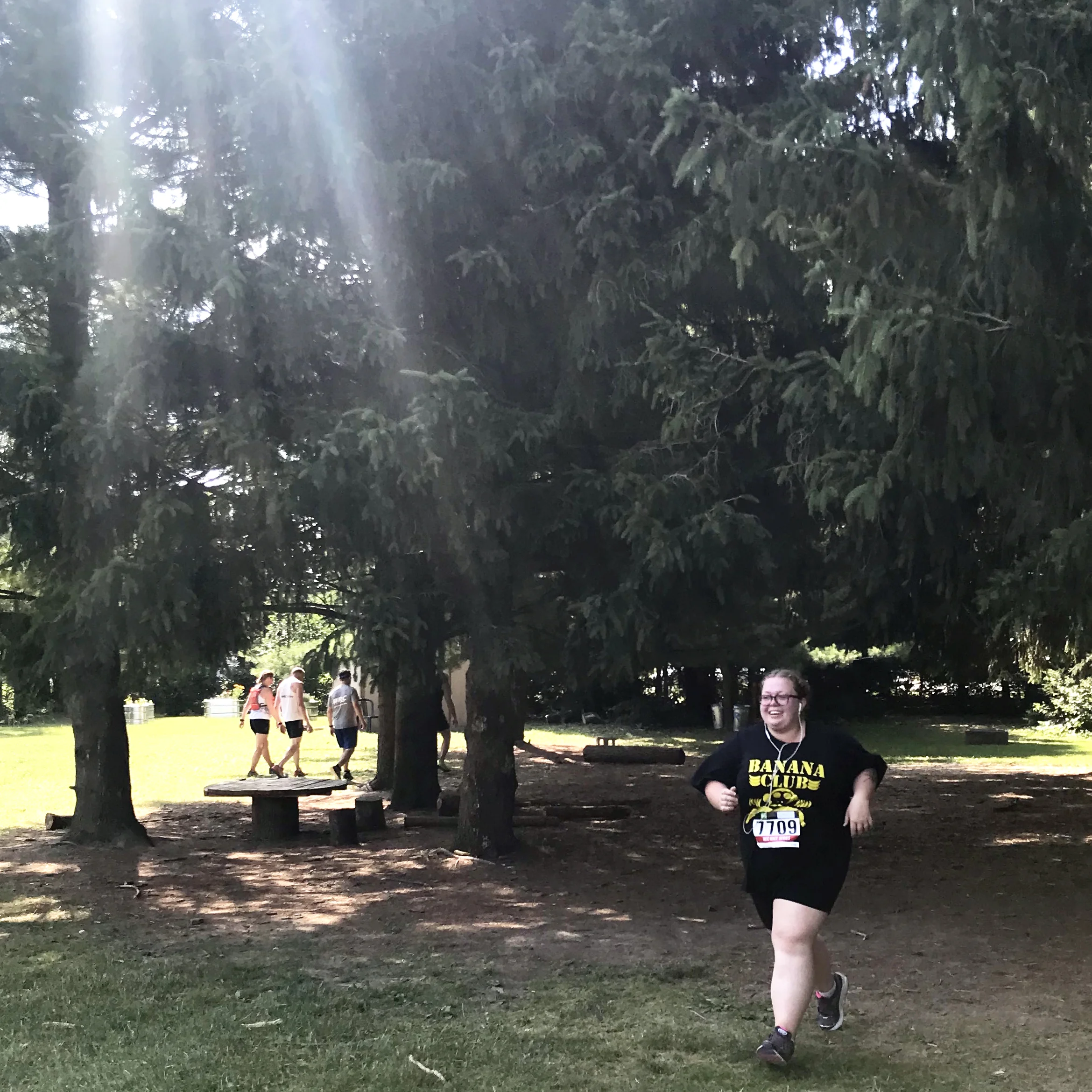 Running to the finish line.