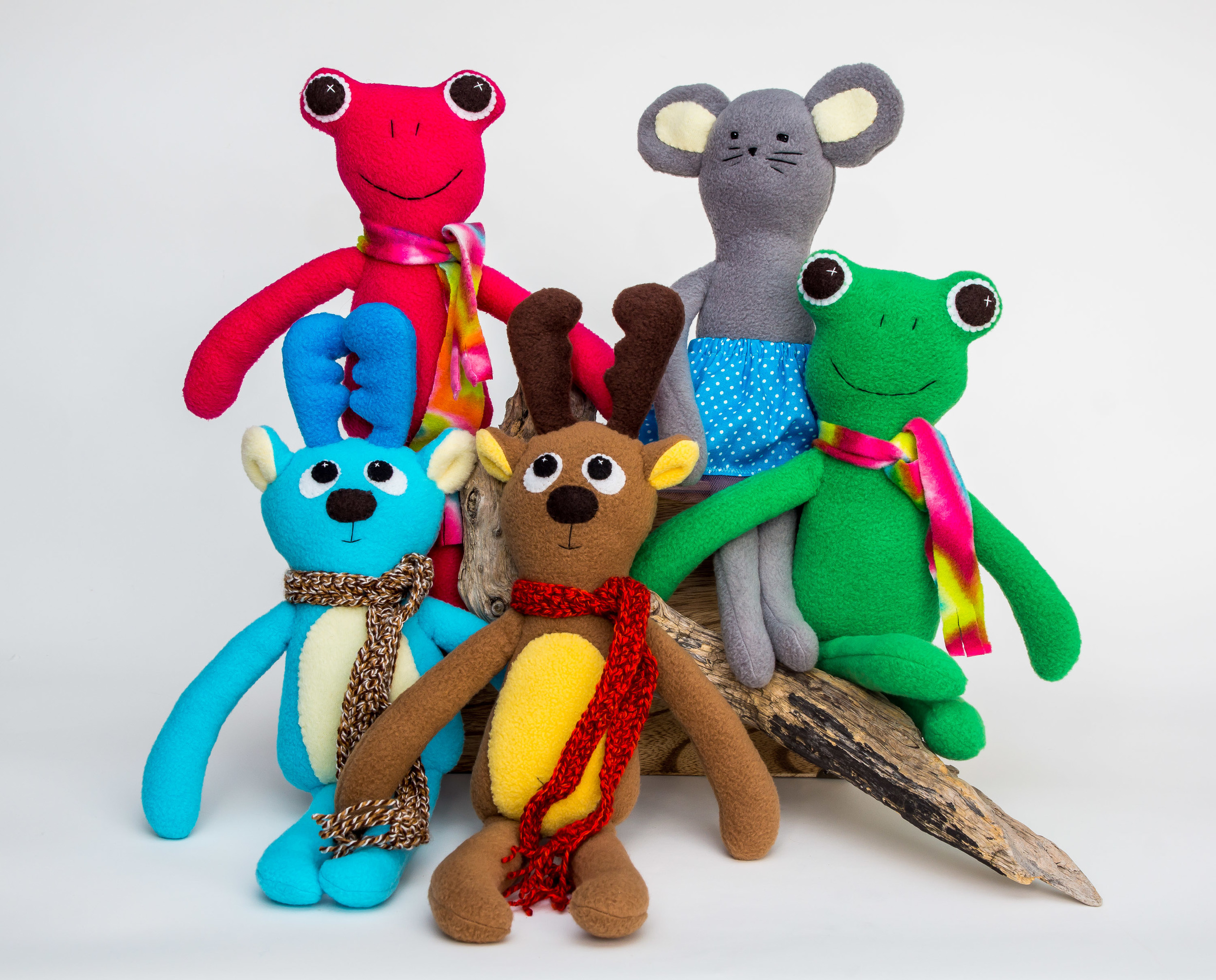 Fabric and Felt (handmade toys + ornaments + bibs)