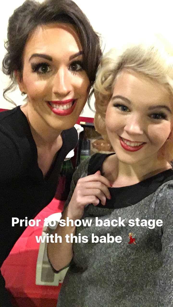 Divauna Taravella and I backstage prior to the show.