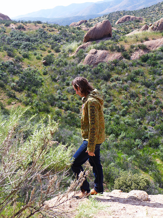 The new Camo Jacket in the Forever Outside store.