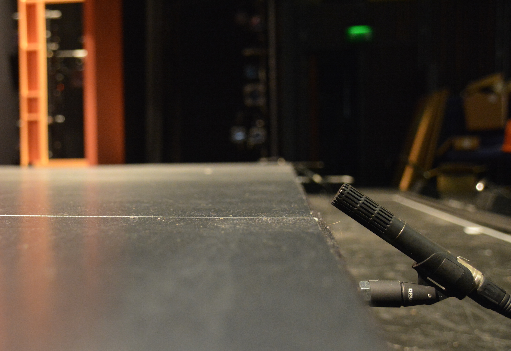 DPA2011C as float microphone. They are much smaller than they appear. You can almost see that they are about the same length as an XLR connector.