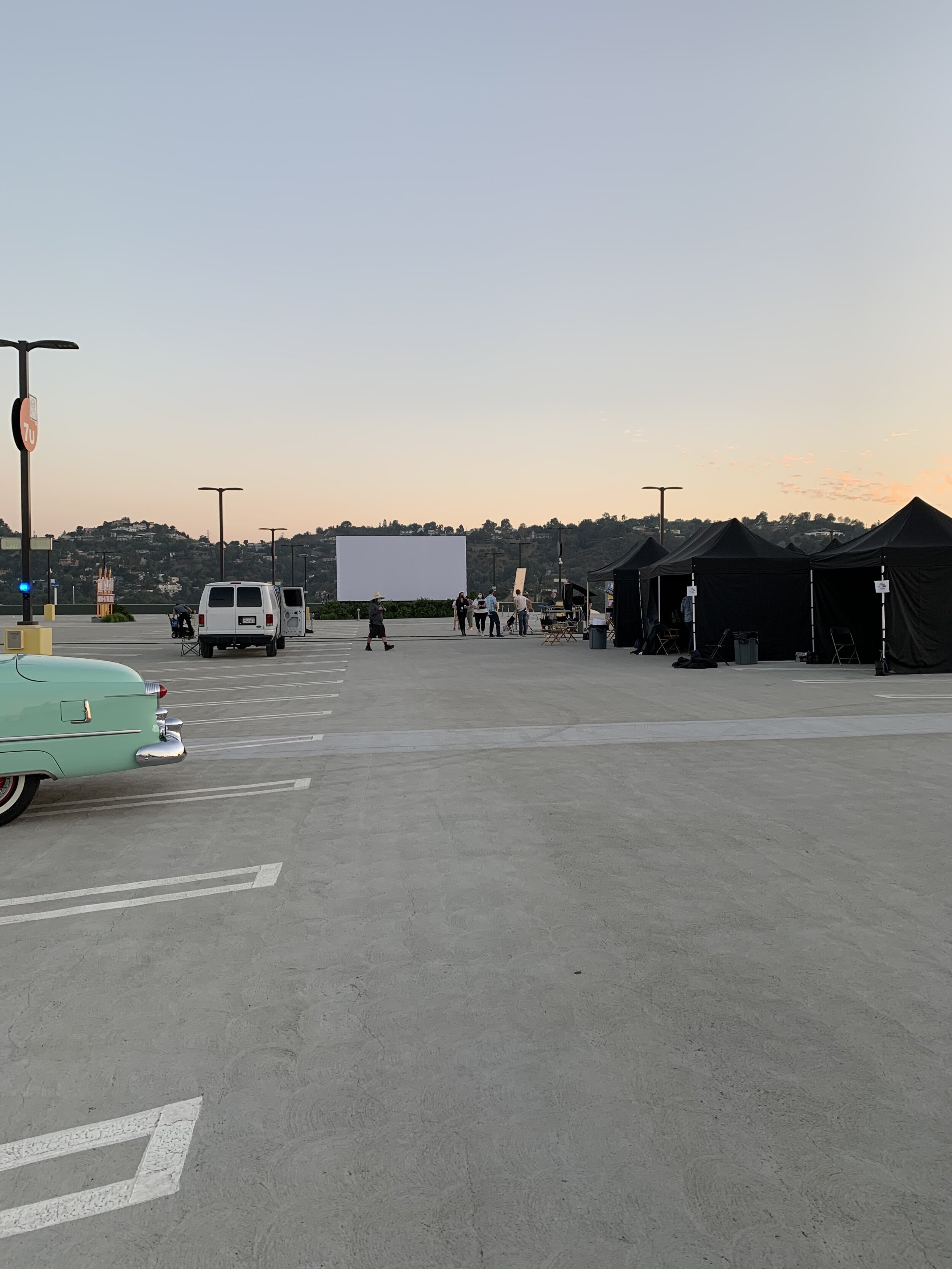 Behind the Scenes: Drive In set