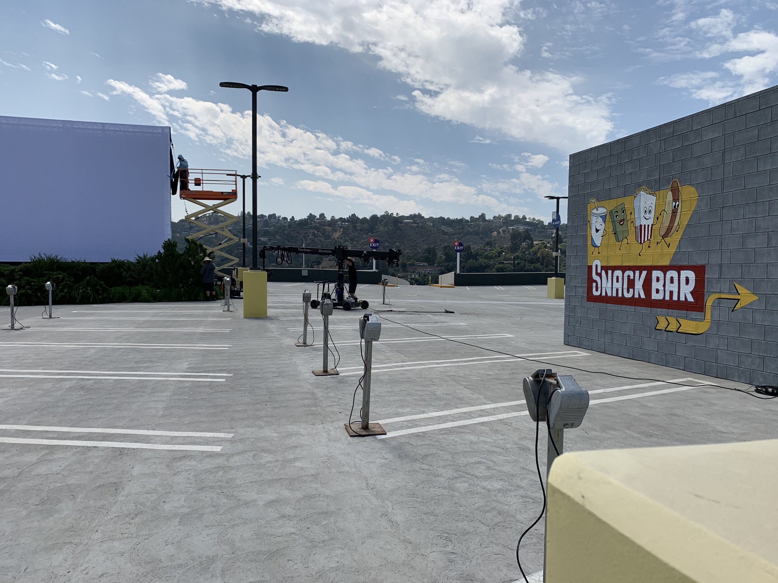 Behind the Scenes: Drive In set