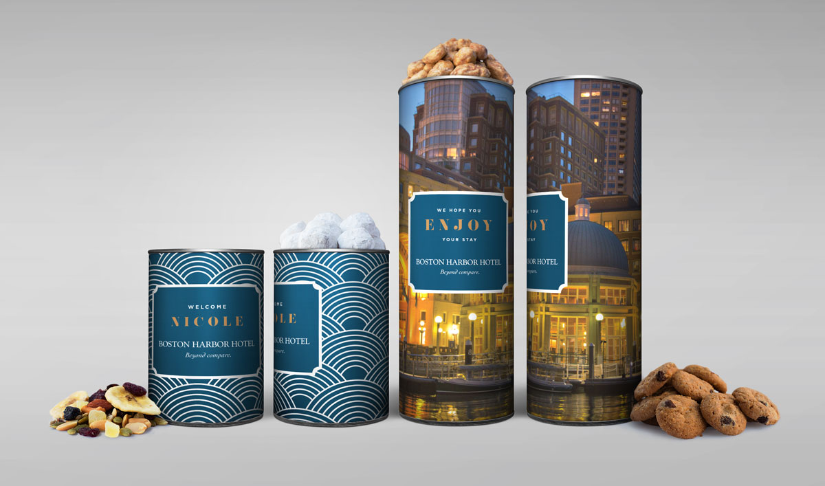 Our canisters make for a sweet welcome for guests at hotels. Choose from any of our products