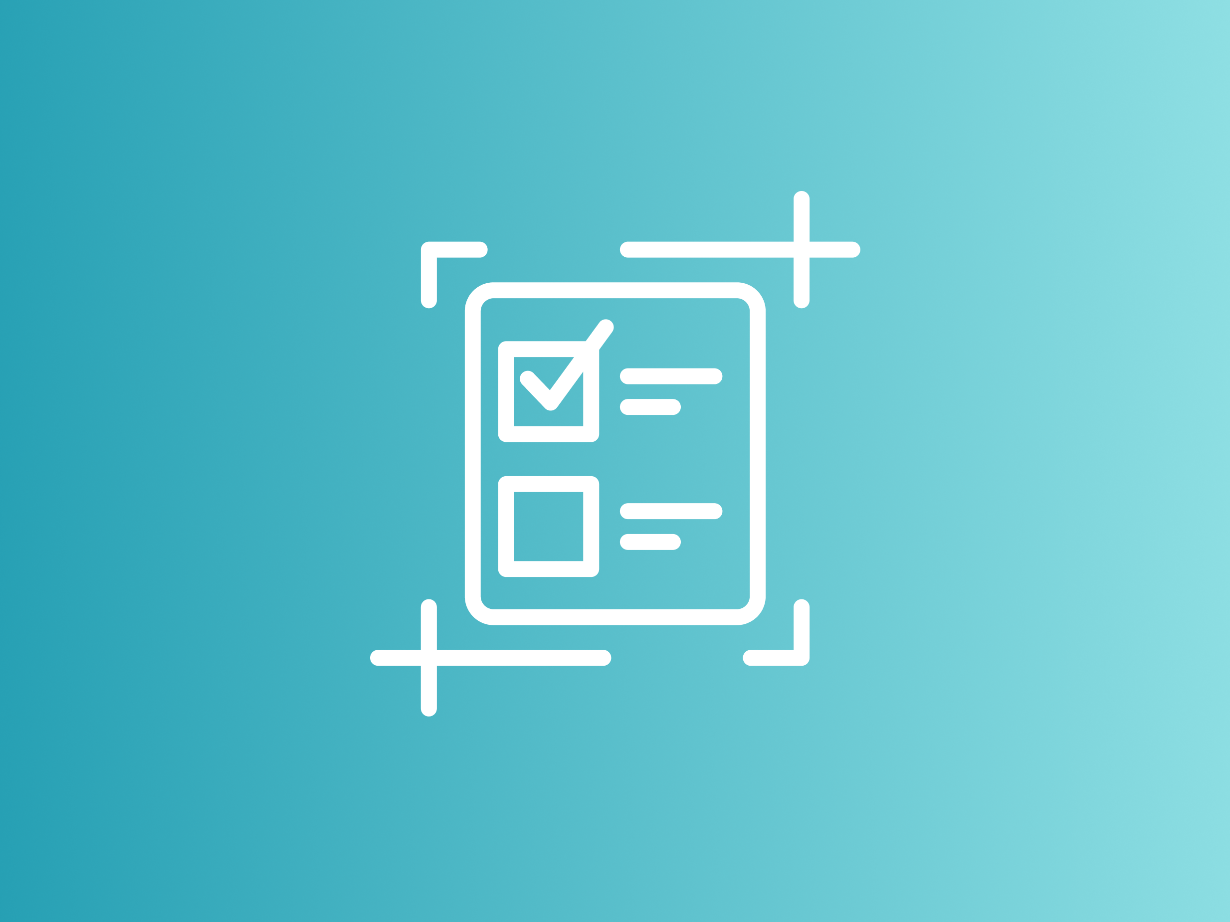 checklist icon on blue gradient background. icon design by gravisio on the noun project