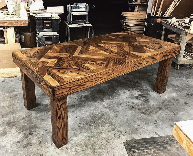 400lb table - oak wood