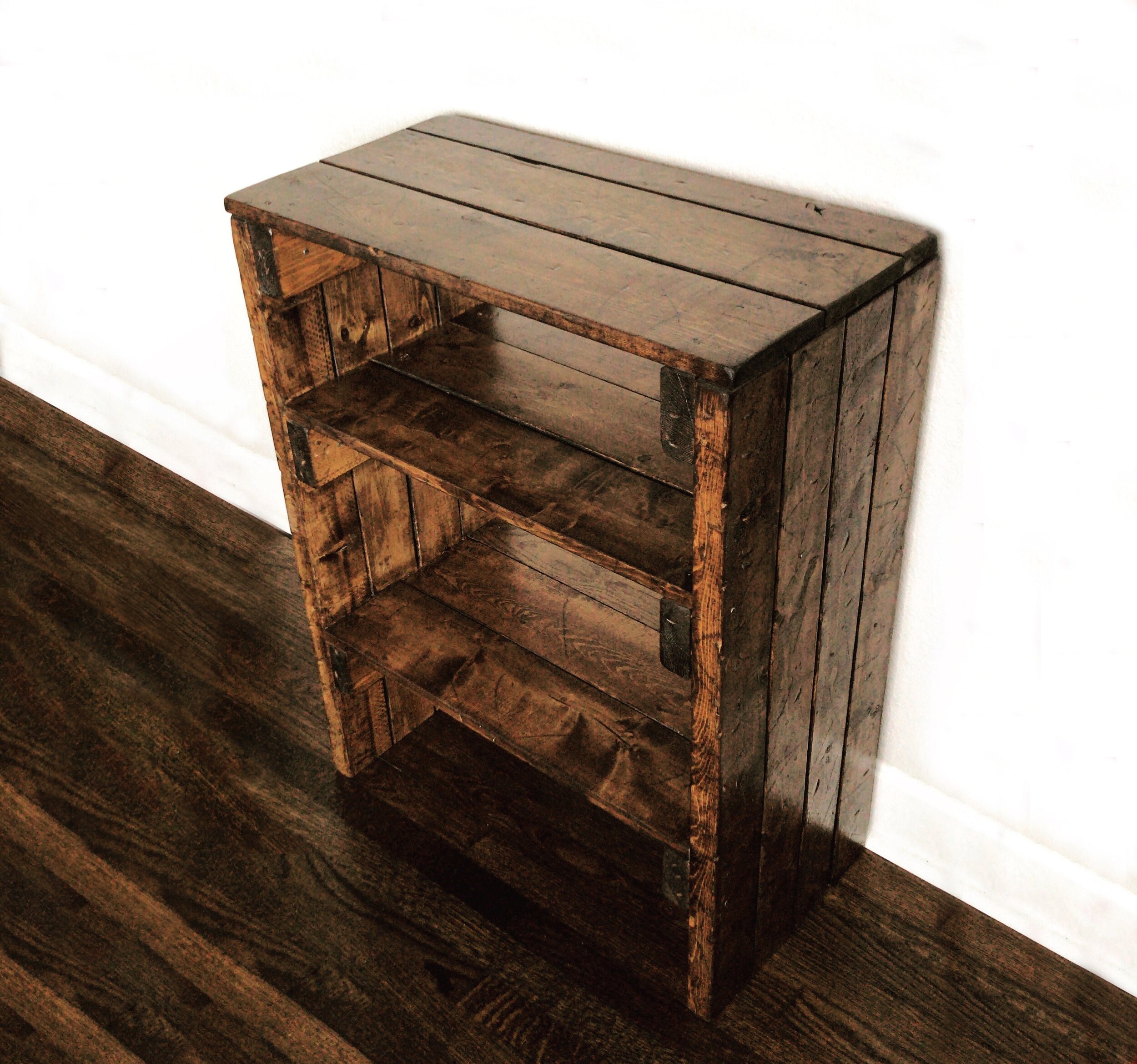 rustic open cabinet - wood