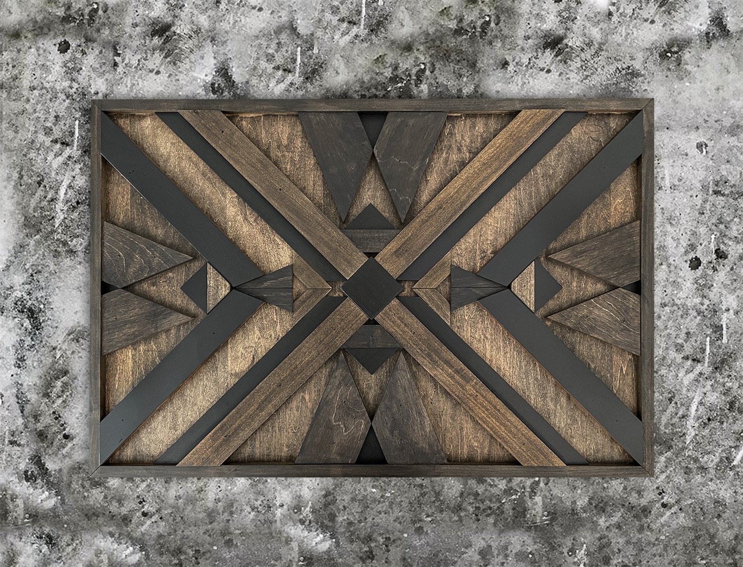 pattern wall hanging 25” x 37” - wood
