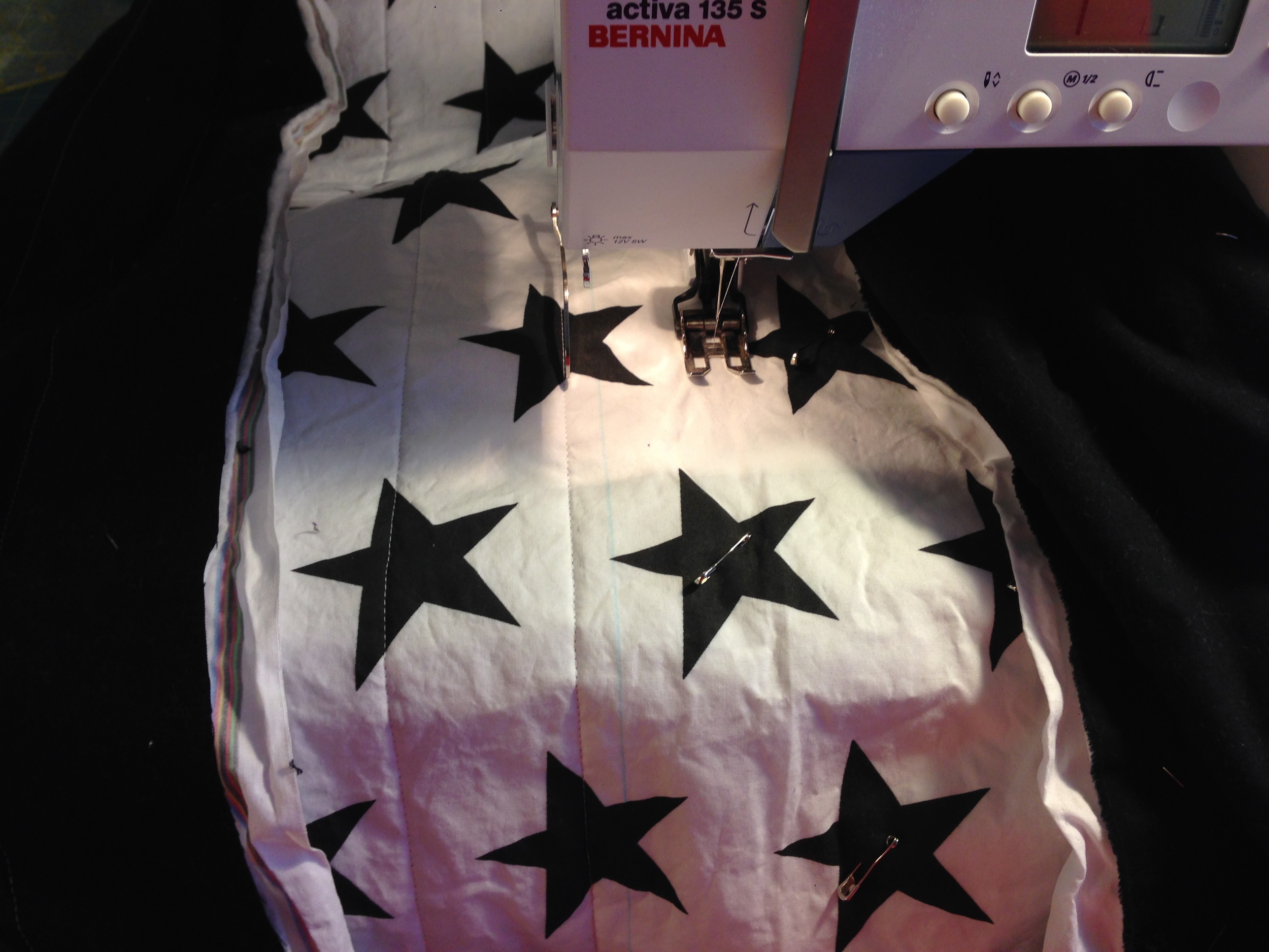 black star fabric has just arrived and is ready for quilting