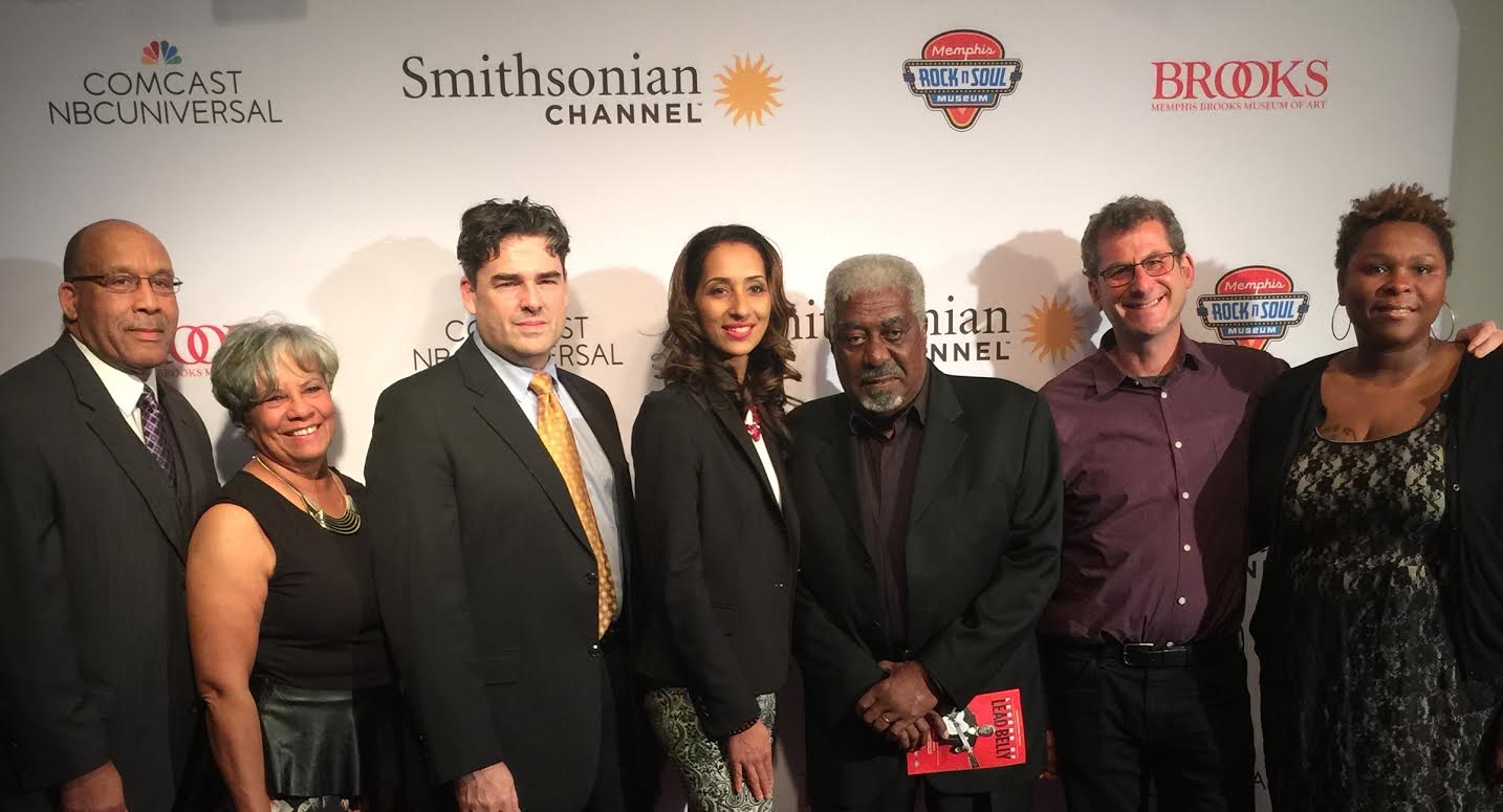Memphis Premiere of Smithsonian Channel's documentary Leadbelly at the Brooks Museum with members of Leadbelly's family and sponsors (founder Pat Mitchell Worley hosted the event and led historical panel discussion)