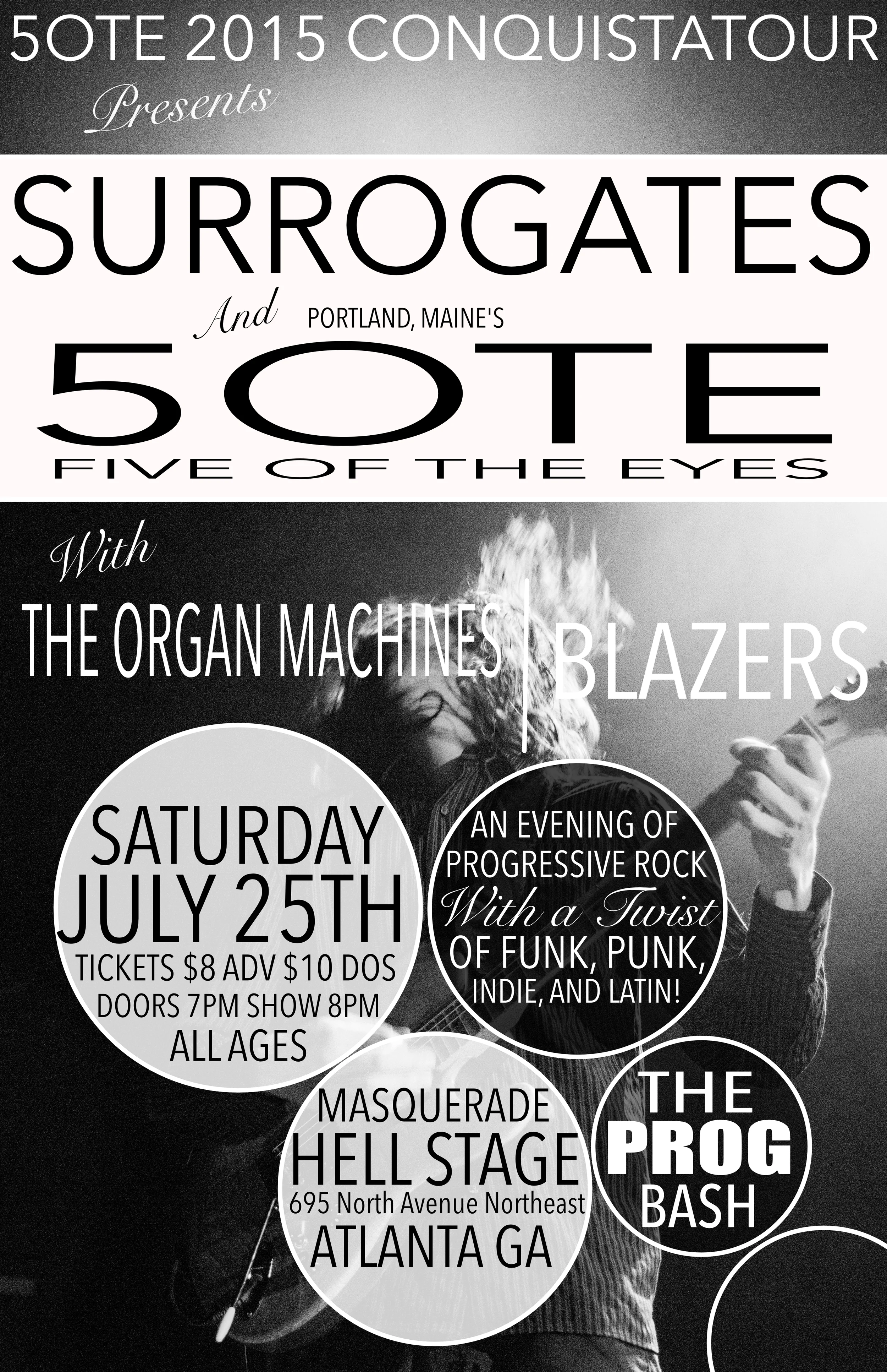 JUST ANNOUNCED!  5OTE @ The Masquerade in Atlanta GA! ALL AGES!