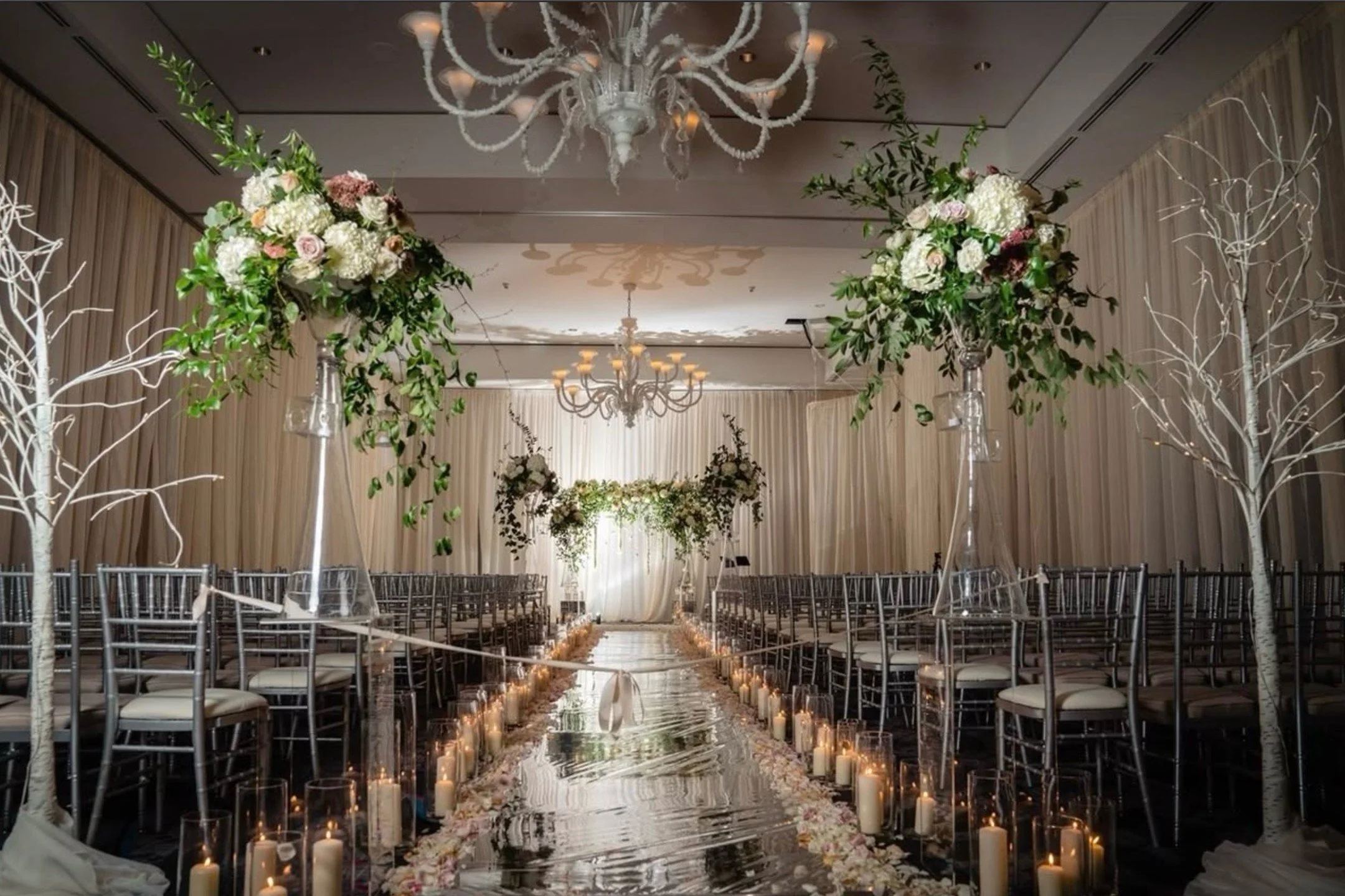 Photography: @munliphotography Florist: @geraniumlake Venue: @thenineshotel #drapelife #portland #bowerbirdpdx #drape #chandelier