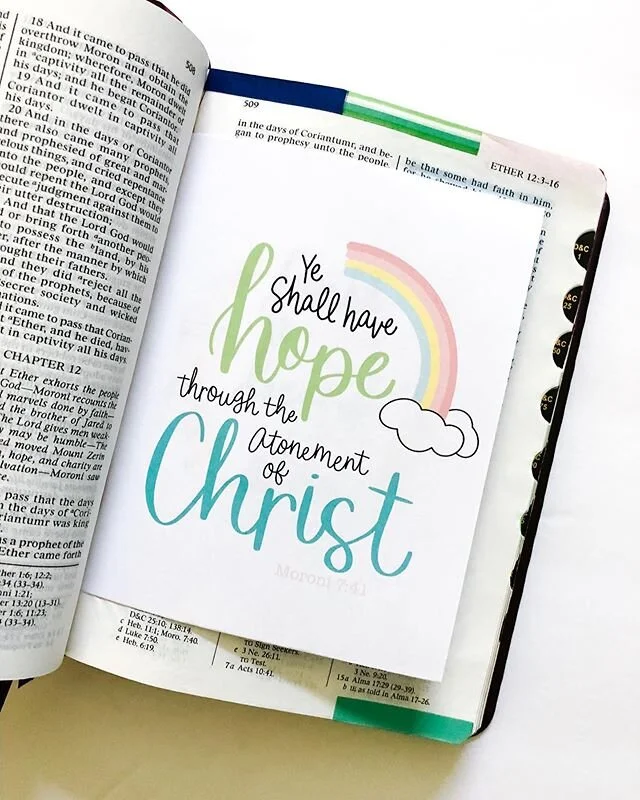A new pack of pretty study sheets in my Etsy shop! I titled it UPLIFT and it is full of Book of Mormon scriptures that are messages of hope. They can go in your standard scriptures, or can be used in your journaling scriptures! I hope they bring a li