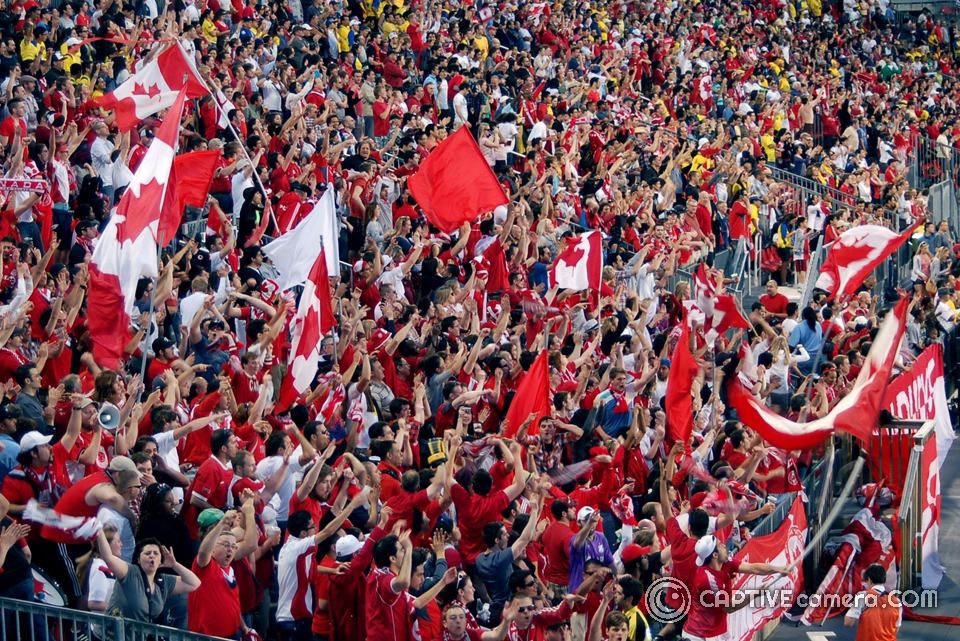 Canada is not without passionate supporters as seen during FIFA friendly match Canada vs. Ecuador in 2011.