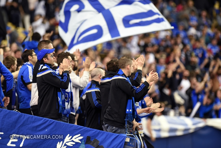   Montreal, Canada - April 29, 2015:  Montreal supporters were on hand to witness the first ever CONCACAF Champions League final played in Canada. 