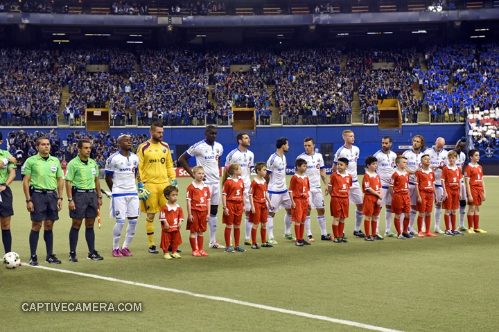 Montreal, Canada - April 29, 2015: Montreal Impact starting eleven.