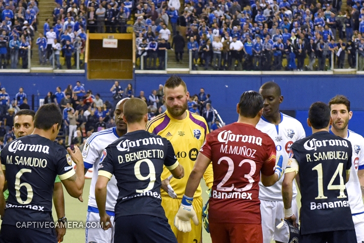  Montreal, Canada - April 29, 2015: Montreal Impact goalie Kristian Nicht shakes hands with Dario Benedetto who proved to be his nemesis. 