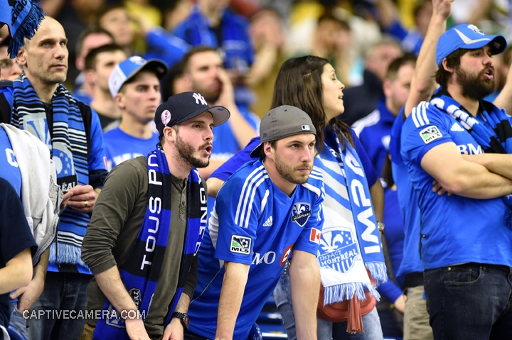   Montreal, Canada - April 29, 2015: Montreal impact fans look dejected after suffering the 4-2 defeat.  