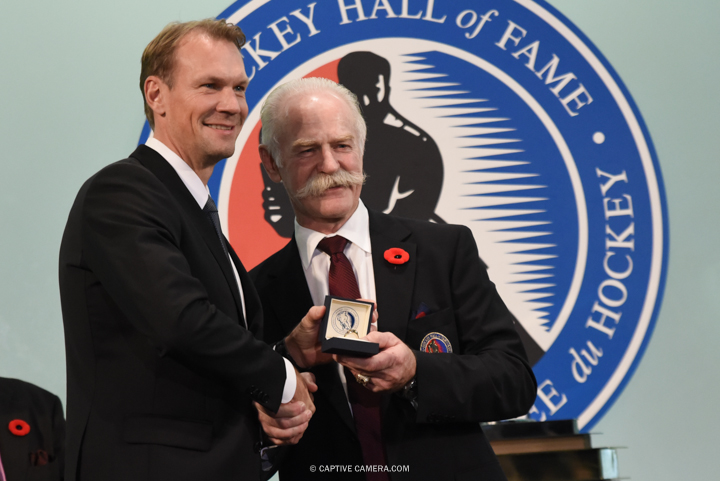  Nov. 6, 2015 (Toronto, ON) - Niklas Lidstrom is inducted into the Hockey Hall of Fame by Chairman Lanny McDonald. 