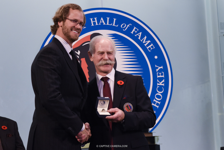  Nov. 6, 2015 (Toronto, ON) - Chris Pronger is inducted into the Hockey Hall of Fame by Chairman Lanny McDonald. 