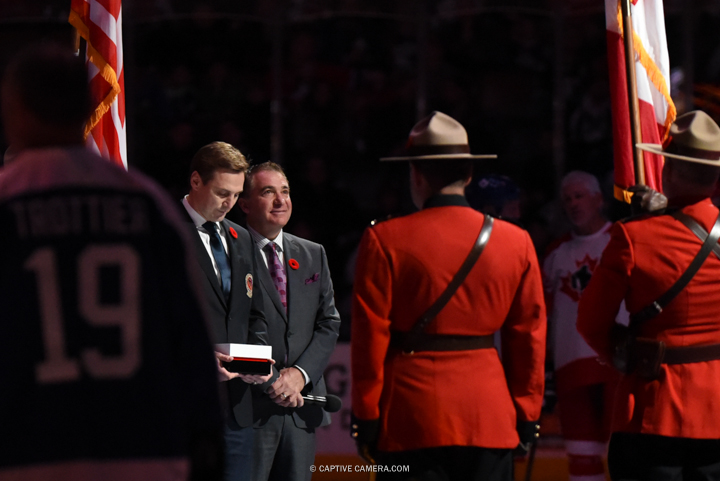  Nov. 8, 2015 (Toronto, ON) - Sergei Federov receives his Hall of Fame jacket at the Air Canada Centre for Haggar Hockey Hall of Fame Legends Classic. 