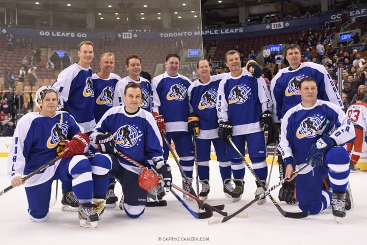  Nov. 8, 2015 (Toronto, ON) - Team Bure during the Haggar Hockey Hall of Fame Legends Classic at Air Canada Centre. 