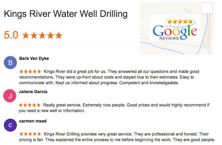 We are a TOP Well Drilling Contractor . We have been interviewed which included a complete check of our license, insurance, complaint status, and even calls to previous clients to verified that they are very satisfied with our service.