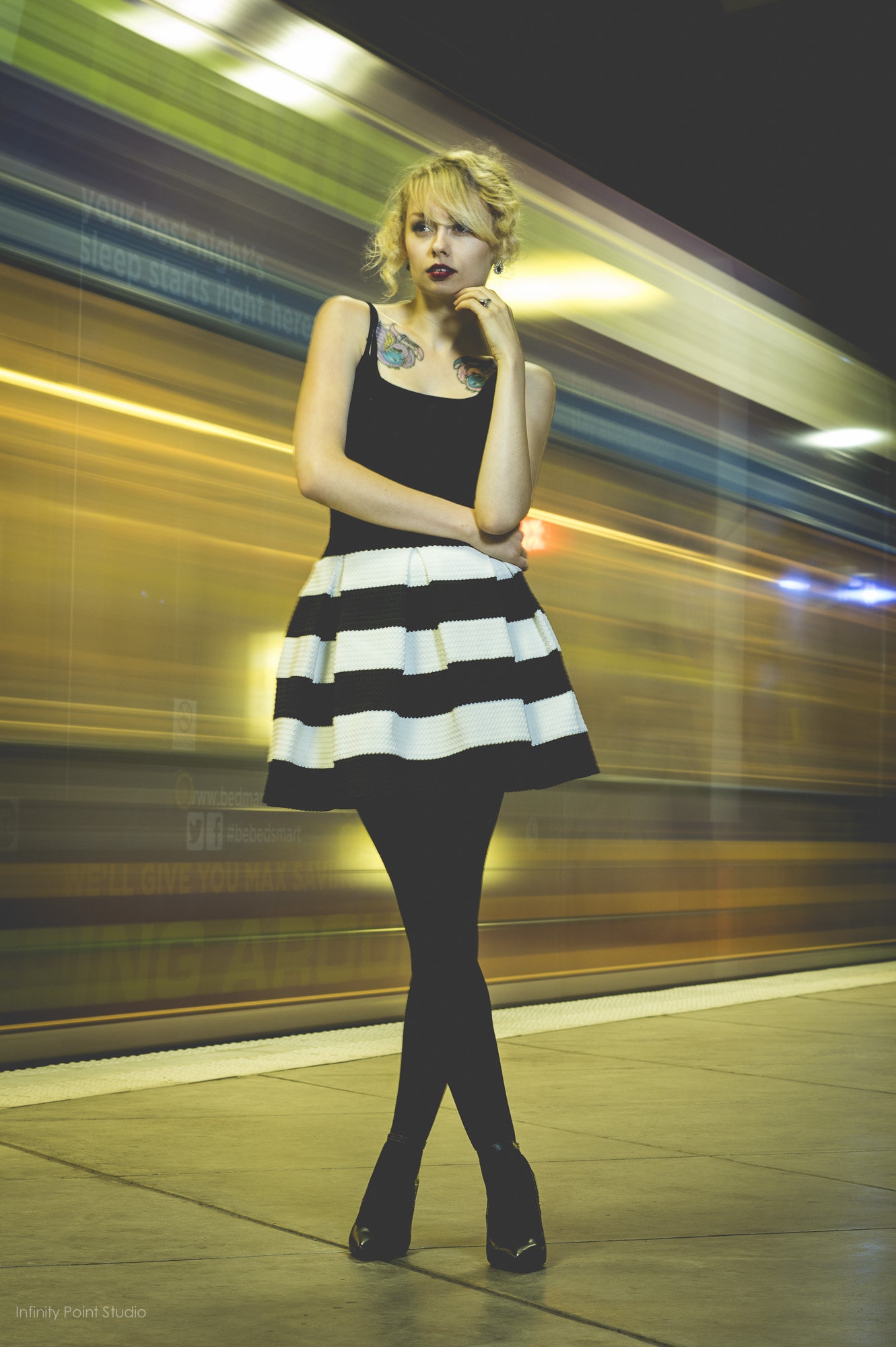 ISO100, f7.1, 1.3sec Pentax 50mm. Model: Alexandra Renee