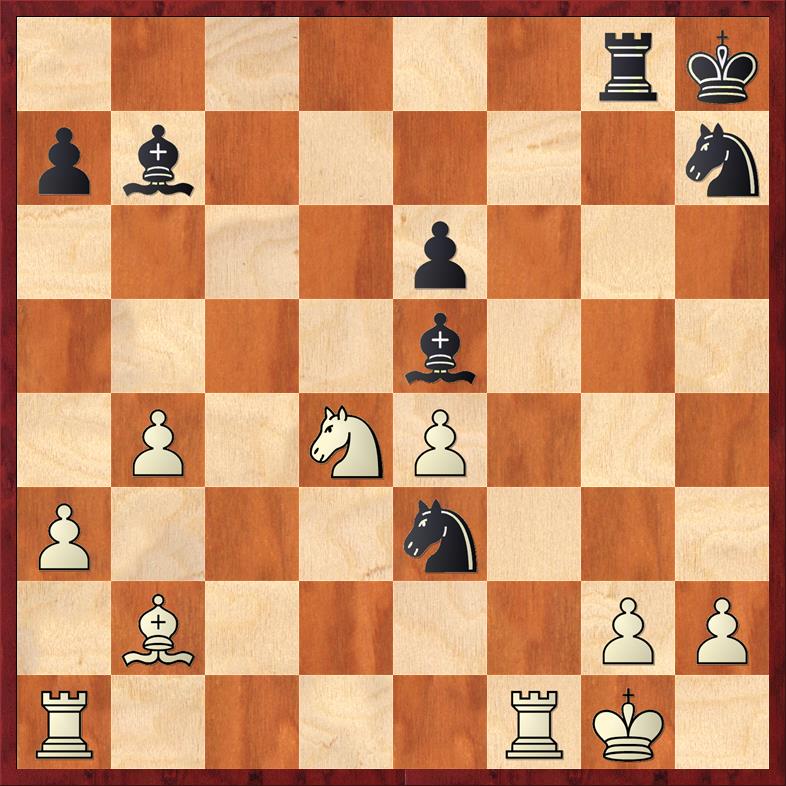 Position after 27. ... Nxe3