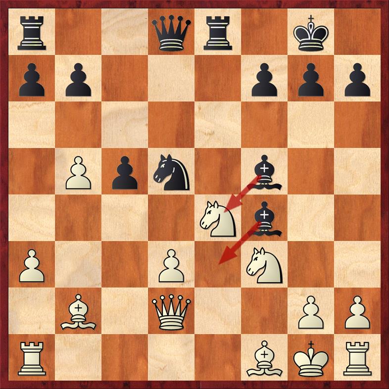 Final position after 16. ... Nxd5